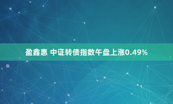 盈鑫惠 中证转债指数午盘上涨0.49%